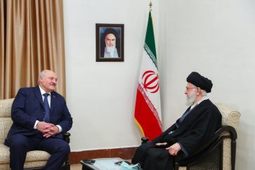Supreme Leader of the Islamic Revolution Ayatollah Seyyed Ali Khamenei, meeting with Belarusian president Alexander Lukashenko,