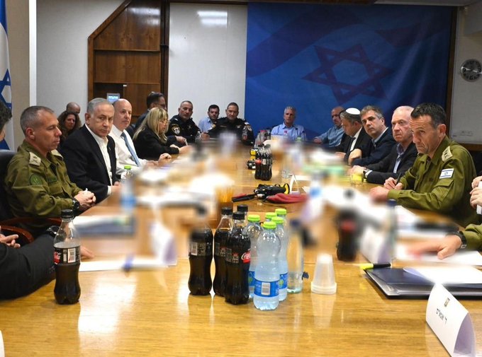 Israeli security cabinet session 