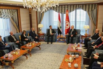 Syrian President Bashar al-Assad and Tunisian Counterpart Kais bin Said