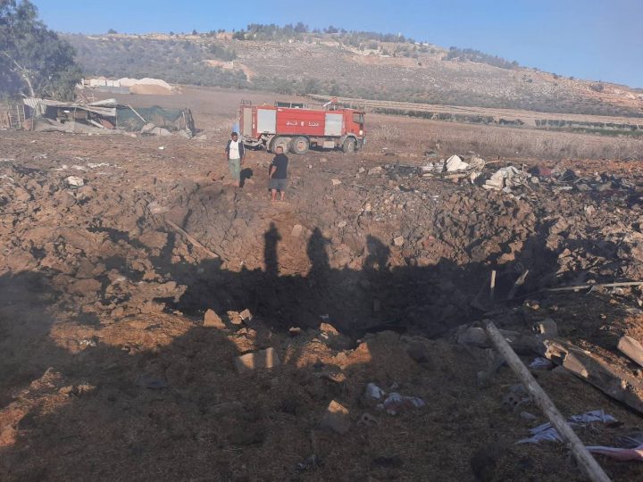 straw stocks farm south Lebanon Israeli strike