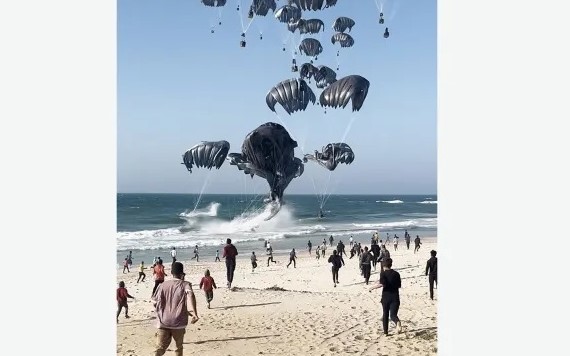 Gaza US aid drop