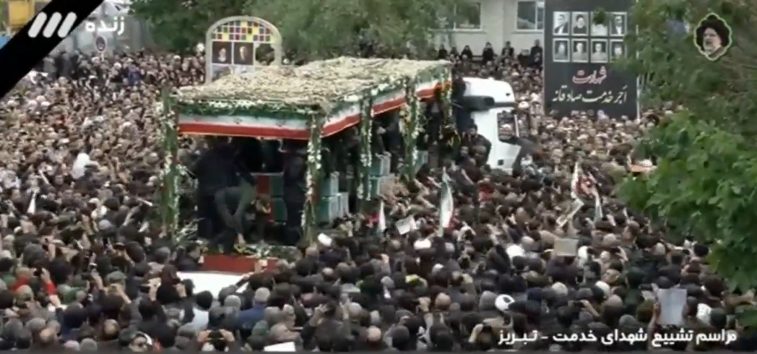 <span class="royal-cat-display">Story of the Day| </span> <span class="royal-updated">Updated</span><a href="https://english.almanar.com.lb/2114785"> Iran Bids Farewell to President Raisi, Entourage: Tabriz Holds Mourning Service</a>
