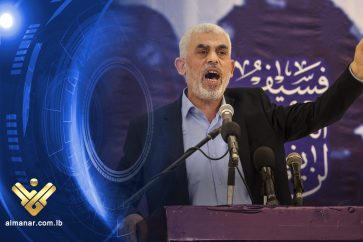 Image illustrated by Al-Manar English Website of Yahya Siwnar, who was named to be Hamas new overall leader (August 6, 2024).