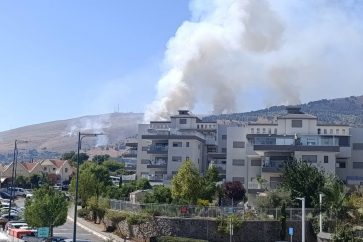 Impact of Hezbollah rockets in the occupied city of Safed (Saturday, October 5, 2024 / image circulated by Israeli media).