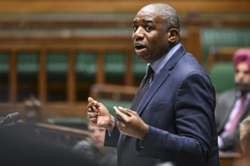 David Lammy making a statement on the situation in Gaza in the House of Commons (AFP)