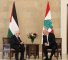 President Joseph Aoun meets at Baabda Palace with the Palestinian Authority Chief Mahmoud Abbas