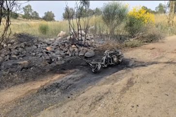 Motorcycle raided by Israeli drone in Houla town, South Lebanon
