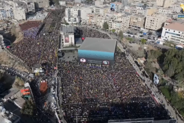 Massive crowds mark the  first martyrdom anniversary of the Master of the Umma Martyrs Sayyed Hasan Nasrallah at His shrine in Beirut's Dahieh