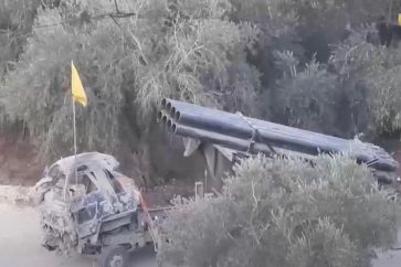 Hezbollah rocket launcher 2024 Israeli war